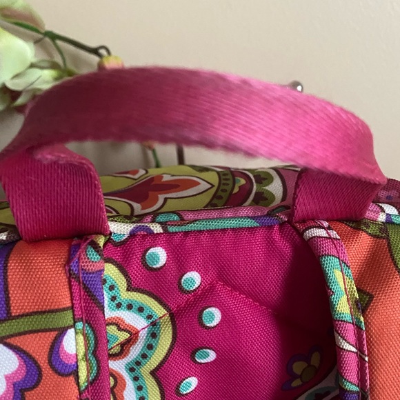 Vera Bradley Lighten Up Large Backpack Pink Swirls Pattern 15”x 11” Paisley Pink - Picture 7 of 10